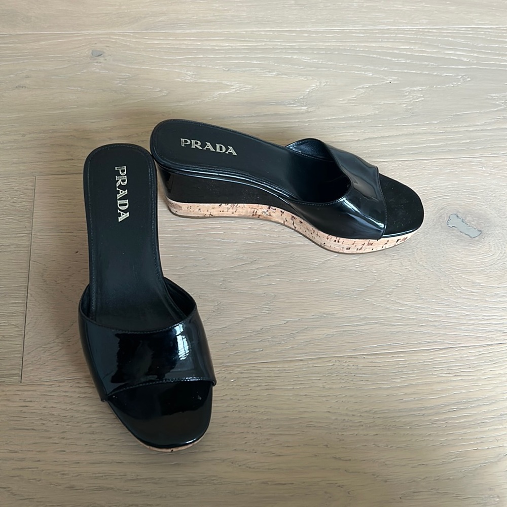 PRADA OPEN-TOE WEDGES